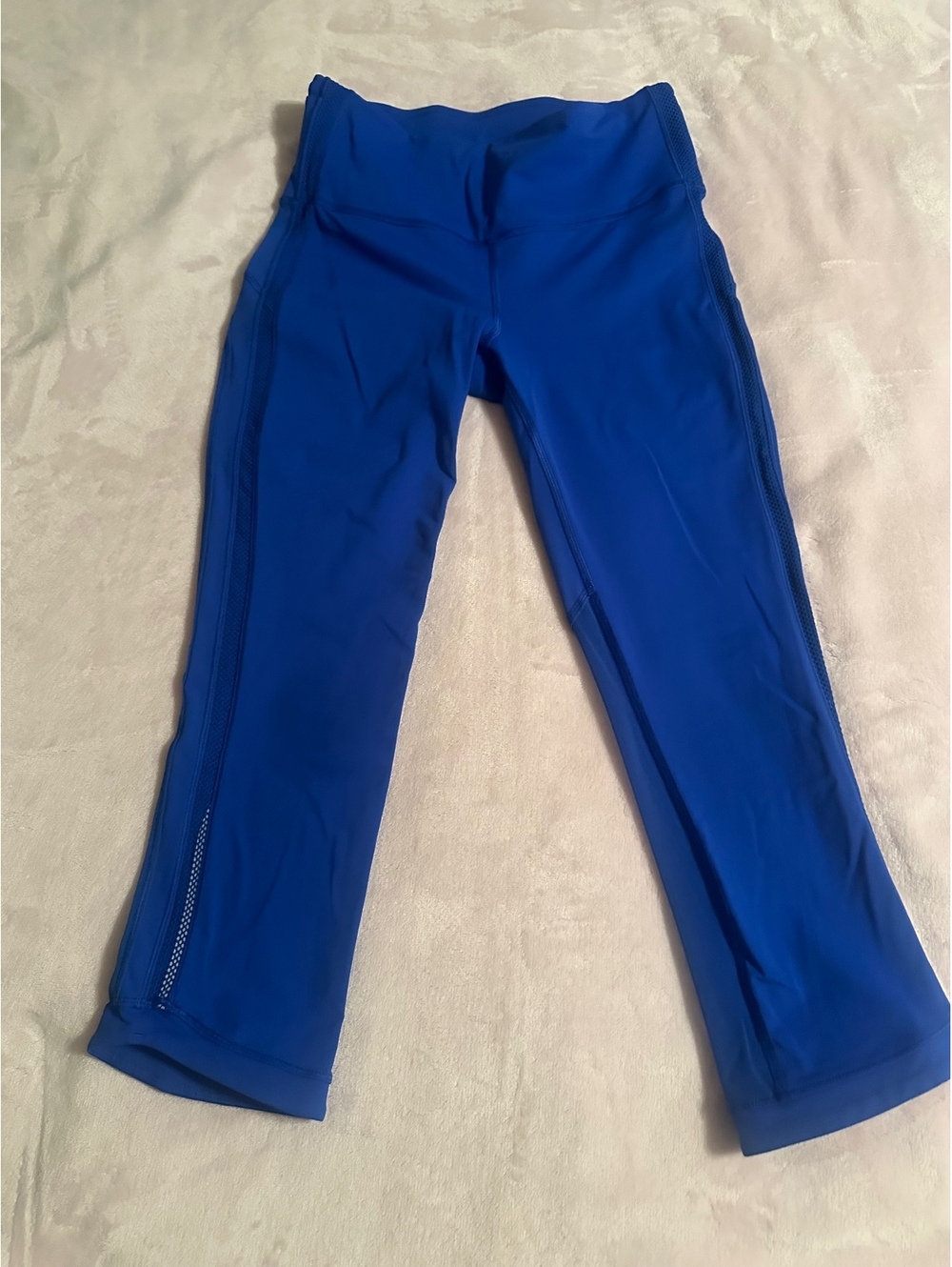 Lululemon Fast and Free HR Cropped Leggings Nulux Royal Blue Size 6